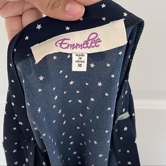 Navy wrap skirt with white stars - Picture 5 of 5